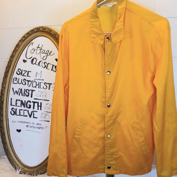 Kmart Jackets & Coats Vtg 7s Kmart Yellow Windbreaker M Poshmark